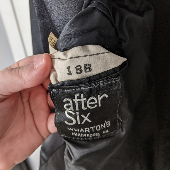 Vintage After Six Union Made Tuxedo Jacket in Classic‎ Black Size 18B - Picture 3 of 8